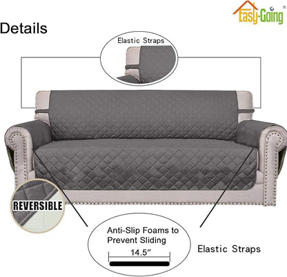 Easy-Going Reversible Couch Cover, 2 Cushion Sofa, Water Resistant Furniture Mat - Image 3