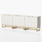 EYYTHUNG Fluted Storage Cabinets Set of 3, Sideboard Buffet Cabinet Modern by EYYTHUNG