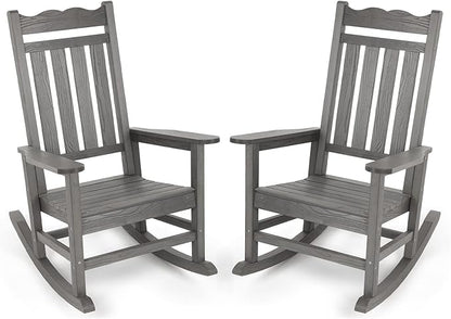 Stoog Outdoor & Indoor Rocking Chairs Set of 2, All-Weather Porch Rocker by Stoog