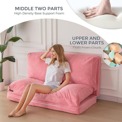 MAXYOYO Folding Sofa Bed, Extra Thick and Long Floor Sofa Convertible Sleeper - Image 4
