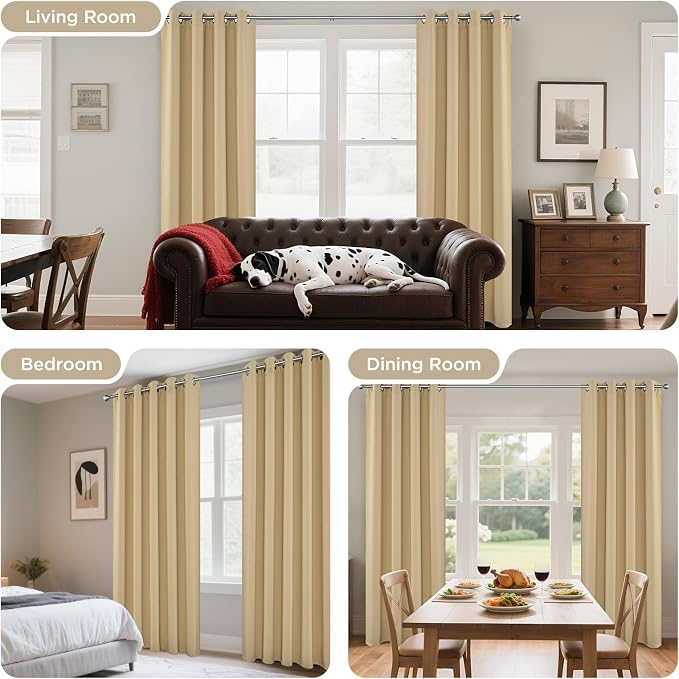 Joydeco Long Blackout Curtains for Bedroom 108 Inch 1 Panel - Image 6