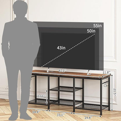 YGEOMER TV Stand for TVs Up to 55 Inch, Entertainment Center for Living Room - Image 2