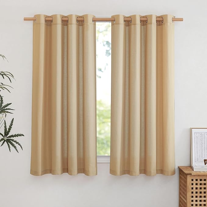 NICETOWN Thick Linen Burlap Curtains by NICETOWN