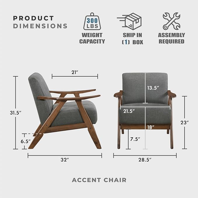 Lexicon Mid Century Modern Accent Chair - Image 3