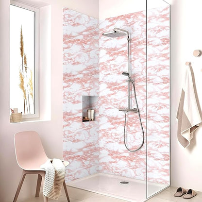 practicalWs White/Pink Marble Contact Paper Granite Peel and Stick Countertops - Image 7
