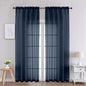 Chyhomenyc Navy Blue Sheer Curtains 90 Inches Long 2 Panels, Light Filtering by Chyhomenyc