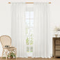 Natural Ivory White Linen Curtains by LAMIT