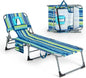 Goplus Tanning Chair, Folding Adjustable Patio Lounge Chair by Goplus