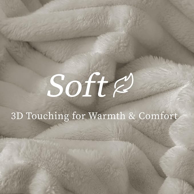 BEDELITE Ribbed Fleece Throw Blanket - Image 5