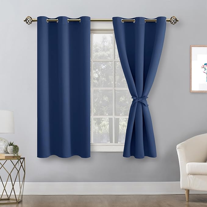 Blackout Curtains for Bedroom, 2 Drape Panels, 38 x 54 Inch | Light Blocking & - Image 8