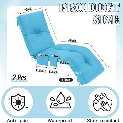 Outdoor Chaise Lounge Cushions - Image 2