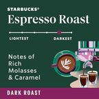Starbucks Ground Coffee, Dark Roast Coffee, Espresso Roast, 100% Arabica, 6 bags (12 oz each)