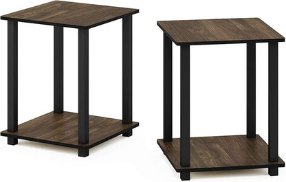Furinno SIMPLISTIC Side Table Set of 2, 2-Tier Square Modern End Table - Image 6