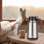 Vondior Coffee Carafe 35oz/1.0L - 24Hours Coffee Thermos- Insulated 304 Stainless Steel Hot Beverage Dispenser - Thermal Coffee Carafes For Keeping Hot/Cold Coffee, Drink Dispenser for Parties