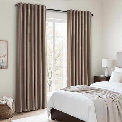 Topfinel Dark Flax Blackout Curtains 120 Inches Long - Image 7