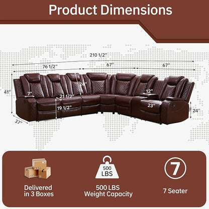 Power Reclining Sectional Sofa - Image 2