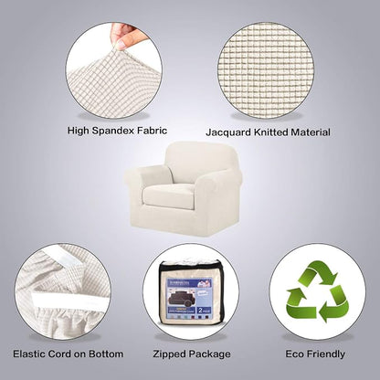 H.VERSAILTEX 2-Pieces Armchair Cover Chair Slipcovers - Image 6