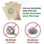 Kombucha.com Certified Organic Loose Leaf Tea - Kombucha Brewing Blends (Black Tea Blend, 8 Ounce, W/ 50 XL FILTER BAGS)