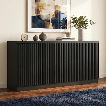 63'' Fluted TV Stand for TVs up to 75'', Modern Media Console - Image 8