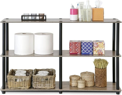 Furinno TURN-N-TUBE Storage Shelves, 3-Tier 47.4 Wide Book Shelf, Corner Shelf - Image 6