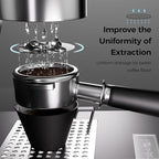 MHW-3BOMBER 51mm Espresso Puck Screen - 0.2mm Ultra Thin Espresso Puck - Metal Reusable Coffee Filter for Portafilter Basket 51mm - Puck Screen with Titanium Coating FG7048B-OS
