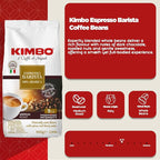 Kimbo Espresso Barista 100% Arabica | Whole Bean Coffee | Medium Roast | 9/13 Intensity | Naturally Sweet Flavor, With Cytrus and Honey Notes | 2.2 Lbs Bag