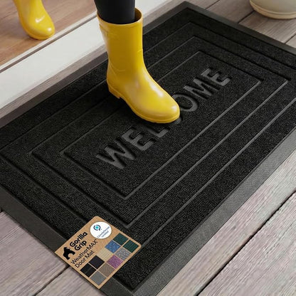 GORILLA GRIP 100% Waterproof All-Season WeatherMAX Doormat 35x23, US Designed by Unknown