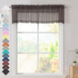 2 Panels Chocolate Brown Sheer Valance by OVZME