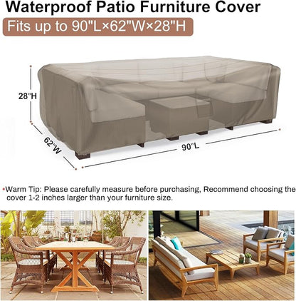 Mrrihand Heavy Duty Patio Furniture Covers, Outdoor Furniture Covers Waterproof - Image 2