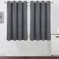 Grey Thermal Blackout Curtains/52 x 54 Inch/Set of 2 Panels Room Darkening by Lemomo