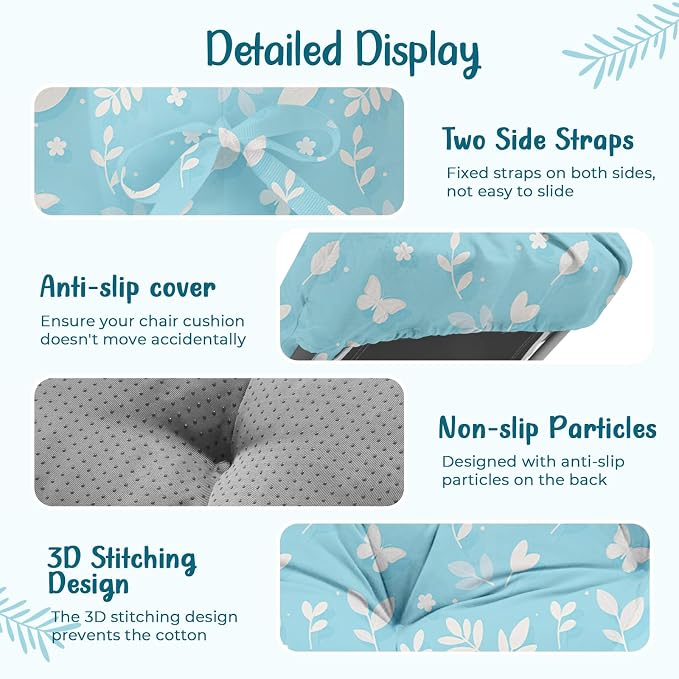 4 Pack Outdoor Chaise Lounge Chair Cushion 75.1 x 22.8 x 4.7 Inches 100% - Image 4