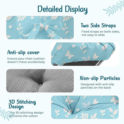 4 Pack Outdoor Chaise Lounge Chair Cushion 75.1 x 22.8 x 4.7 Inches 100% - Image 4