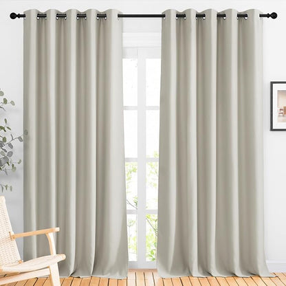 NICETOWN Natural Room Darkening Sliding Door Curtains, Window Treatment Thermal by NICETOWN