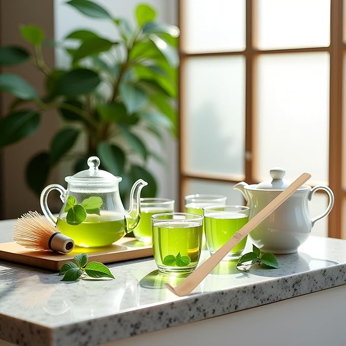 Matcha Scoop Bamboo, Bamboo Matcha Scoop Japanese Chashaku Hooked Green Tea Spoon 18cm Tea Ceremony Utensils for Tea Lover, Tea Scoops, Coffee, Tea and Espresso