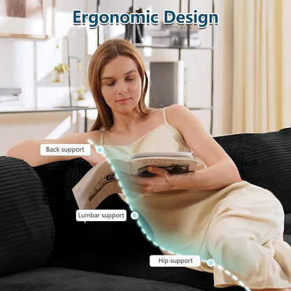 Boneless Sectional Couch, No Assembly Required, 152.7” L Shaped Modular Cloud - Image 4