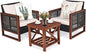 Tangkula 3 Pieces Patio Wicker Furniture Set, Rattan Outdoor Sofa Set by TANGKULA