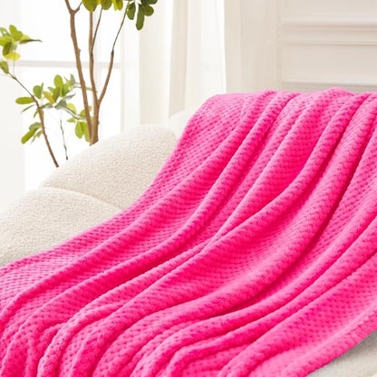 Exclusivo Mezcla Large Waffle Fleece Throw Blanket - Image 4