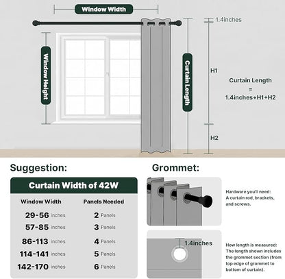 H.VERSAILTEX Blackout Curtains for Bedroom Thermal Insulated Room Darkening - Image 2
