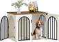 Hzuaneri 31.5'' Wooden Dog Crate Furniture, Indoor Dog Kennel Dogs Cage by Hzuaneri