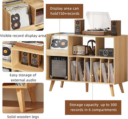 LELELINKY Large 48'' Record Player Stand - Image 6