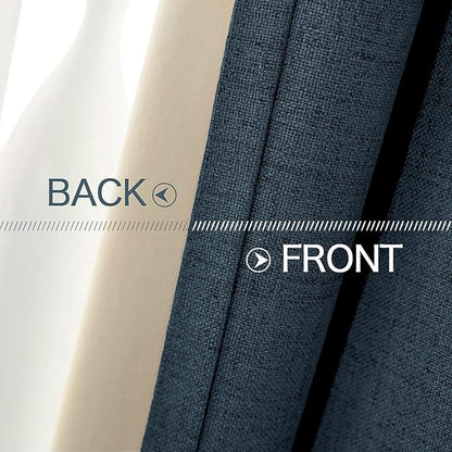 MIULEE 100% Blackout Linen Curtains - Image 6