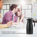 70 oz Thermal Coffee Carafe, Updated 2 PCS Insulated Stainless Steel Coffee Carafes for Keeping Hot Coffee & Water Hot Beverage-12Hours, Double Walled Vacuum Coffee Carafe（Blue+Blue)