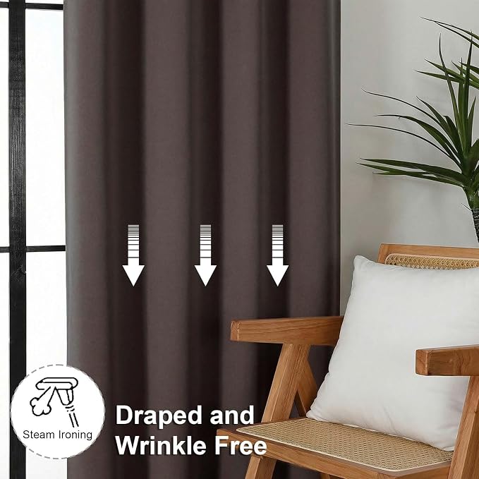 Simplebrand Ava Chocolate Short Blackout Curtains - Image 6