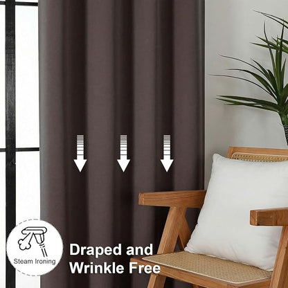 Simplebrand Ava Chocolate Short Blackout Curtains - Image 6