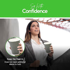 Restaurantware-12 Ounce Disposable Coffee Cups, 500 Ripple Wall Hot Cups For Coffee - Lids Sold Separately, Rolled Rim, Gray Paper Insulated Coffee Cups, For Hot Coffee, Tea, And More