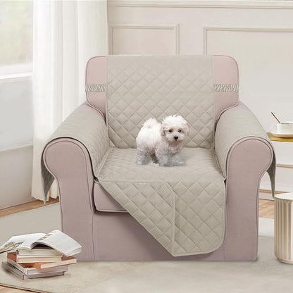 U-NICE HOME Reversible Oversized 28''Chair Covers, Pet Friendly, Elastic Straps - Image 2