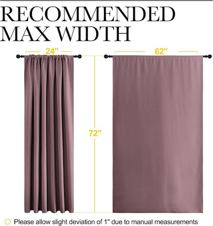 NICETOWN 2 Panels Blackout Curtains, Rod Pocket Window Curtains Room Darkning - Image 6