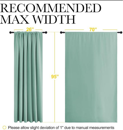 NICETOWN 2 Panels Blackout Curtains, Rod Pocket Thermal Insulated Drapess - Image 4