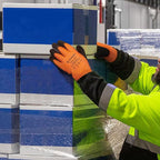 Schwer 2 Pairs FreezeGuard Winter Work Gloves, ANSI A2 Cut Resistant Freezer Gloves for Outdoor Cold Weather Keep Hands Warm, Waterproof Gloves for Shoveling Snow, Ice Fishing, M