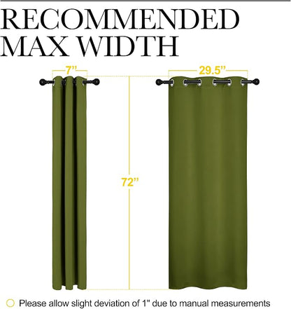 NICETOWN Bedroom Curtain Panels Blackout Draperies, Christmas Holiday Decor - Image 8